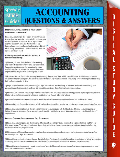 Accounting Questions & Answers, Speedy Publishing