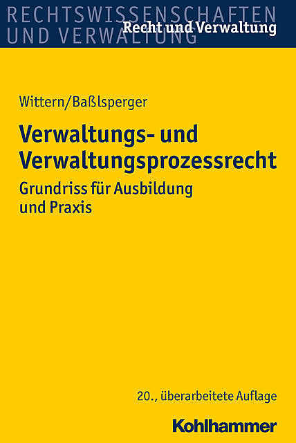 Verwaltungs- und Verwaltungsprozessrecht, Andreas Wittern, Maximilian Baßlsperger