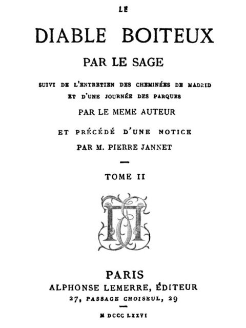Le diable boiteux, tome II, Alain René Le Sage