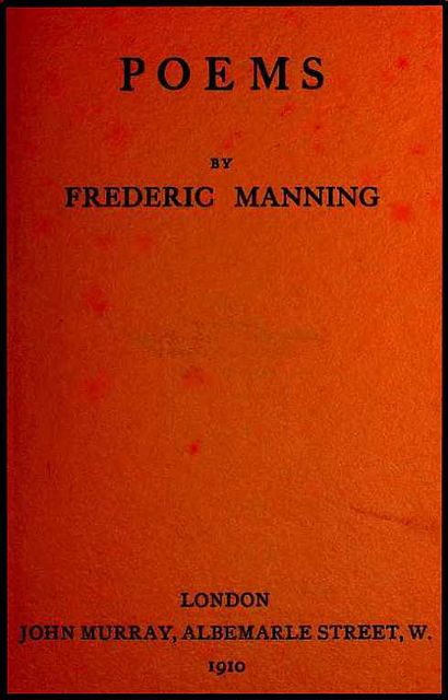 Poems, Frederic Manning