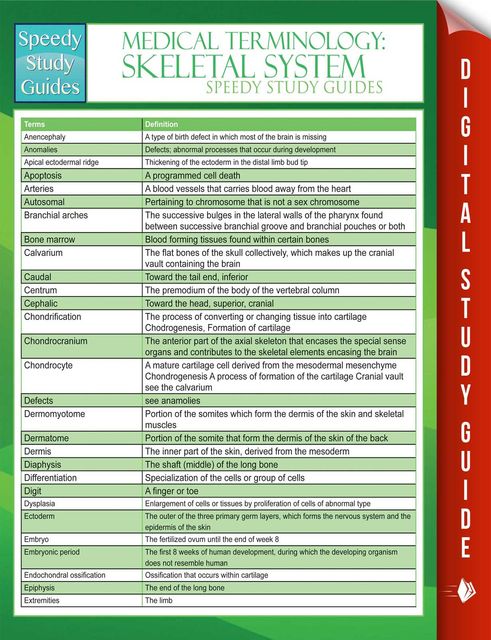 Medical Terminology: Skeletal System Speedy Study Guides, Speedy Publishing