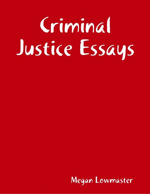 Criminal Justice Essays, Megan Lowmaster