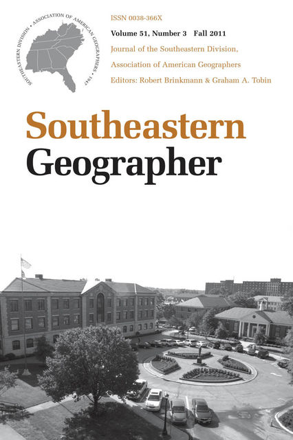 Southeastern Geographer, Graham A. Tobin, Robert Brinkmann