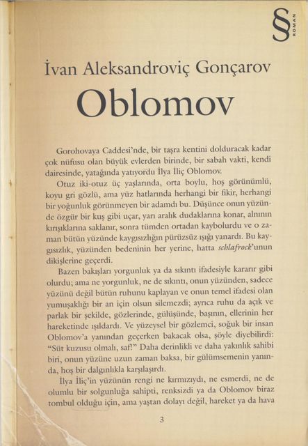 Oblomov, İvan Gonçarov