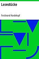 Lesestücke, Ferdinand Hardekopf
