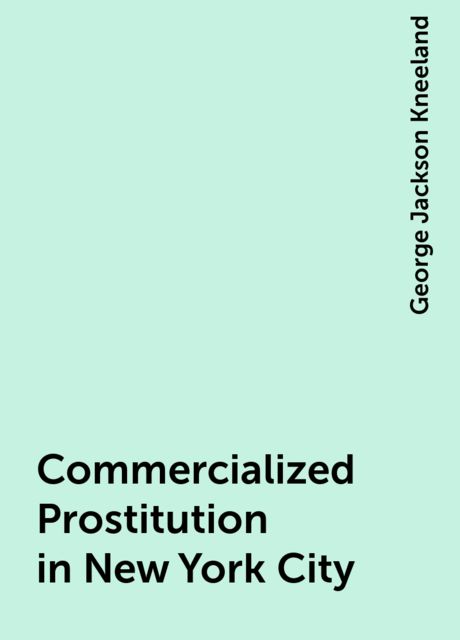 Commercialized Prostitution in New York City, George Jackson Kneeland