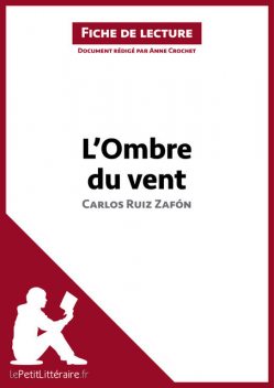 L'Ombre du vent de Carlos Ruiz Zafón (Fiche de lecture), Anne Crochet, lePetitLittéraire.fr