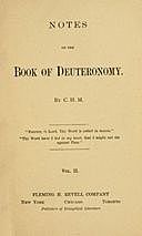 Notes on the Book of Deuteronomy, Volume II, Charles Henry Mackintosh
