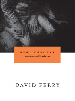 Bewilderment, David Ferry