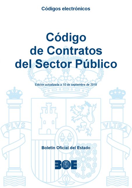 Código
de Contratos
del Sector Público, Agencia Estatal Boletín Oficial del Estado