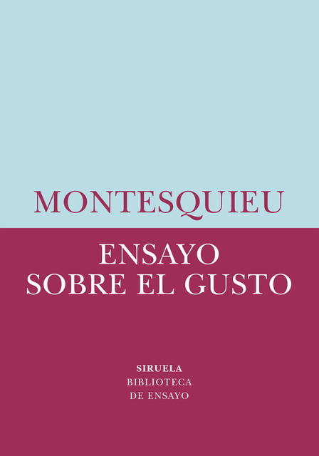 Ensayo sobre el gusto, Montesquieu