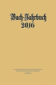 Bach-Jahrbuch 2016, Peter Wollny