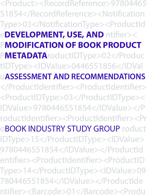 Development, Use, and Modification of Book Product Metadata, Brian O'Leary