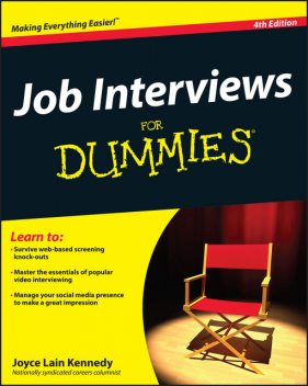 Job Interviews For Dummies, Joyce Lain Kennedy