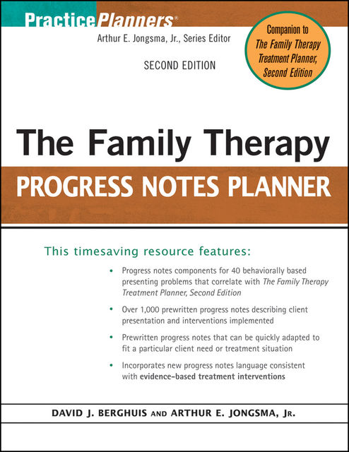 The Family Therapy Progress Notes Planner, J.R., Arthur E.Jongsma, David J.Berghuis
