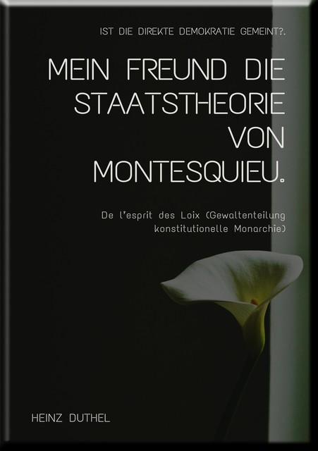 MEIN FREUND DIE STAATSTHEORIE VON MONTESQUIEU, Heinz Duthel