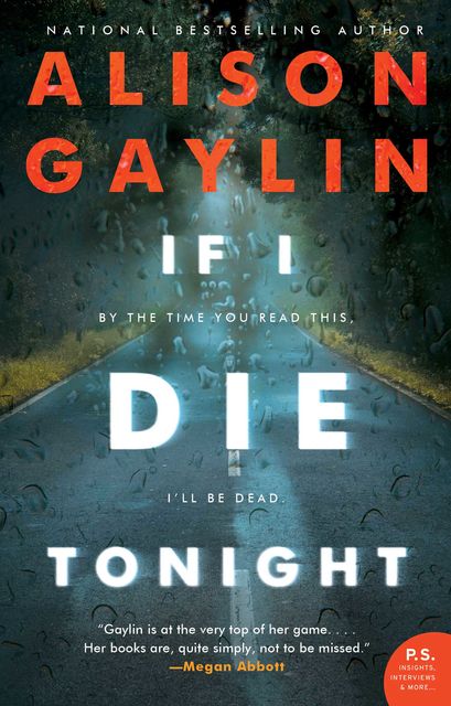 If I Die Tonight, Alison Gaylin