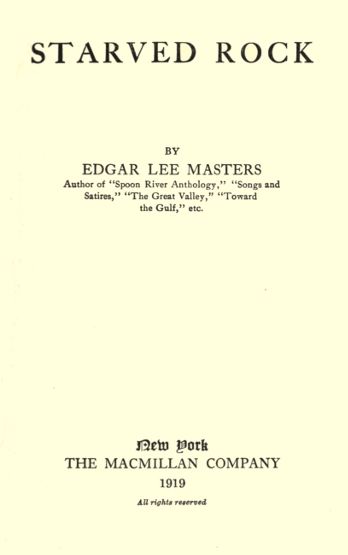 Starved Rock, Edgar Lee Masters