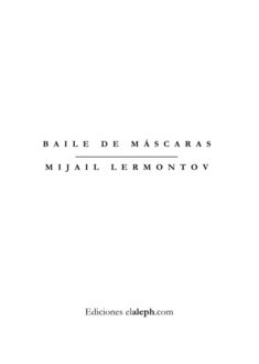 Baile De Máscaras, M.Y. Lérmontov