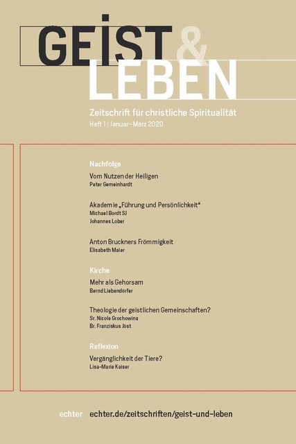 Geist & Leben 1/2020, Echter Verlag