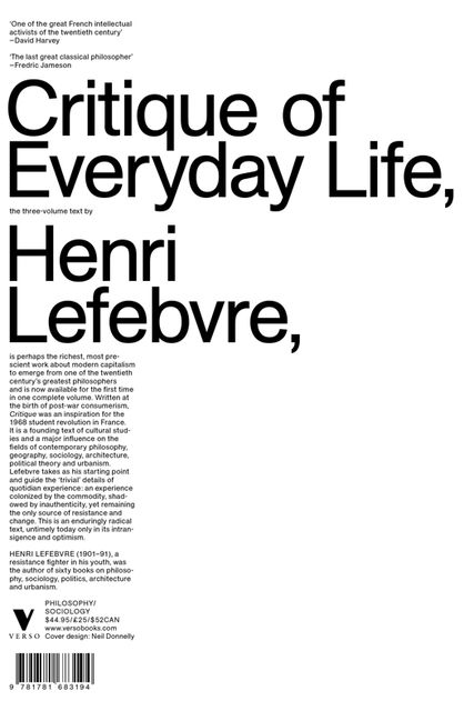 Critique of Everyday Life, Henri Lefebvre