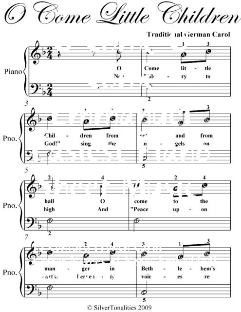 O Come O Come Emmanuel Easiest Piano Sheet Music, 15 Century French Carol