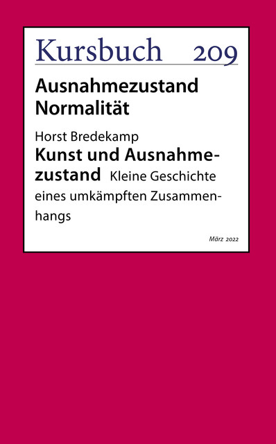 Kunst und Ausnahmezustand, Horst Bredekamp