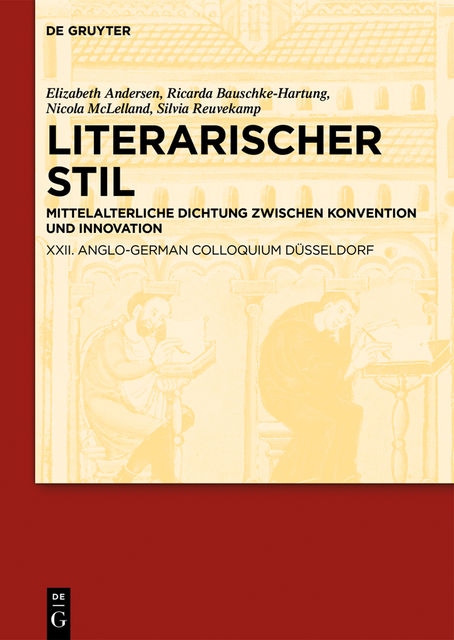 Literarischer Stil, Herausgegeben von, Elizabeth Andersen, Nicola McLelland und Silvia Reuvekamp, Ricarda Bauschke-Hartung