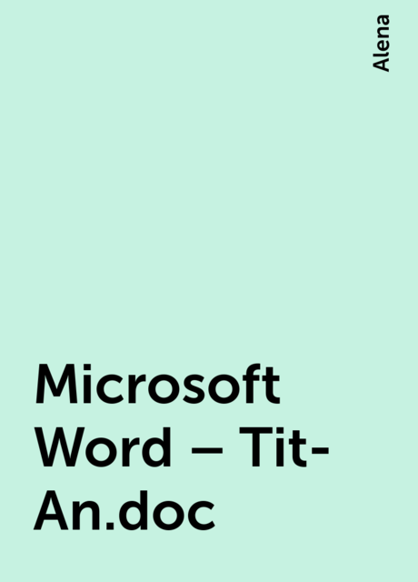 Microsoft Word – Tit-An.doc, Alena