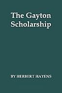 The Gayton Scholarship: A School Story, Herbert Hayens
