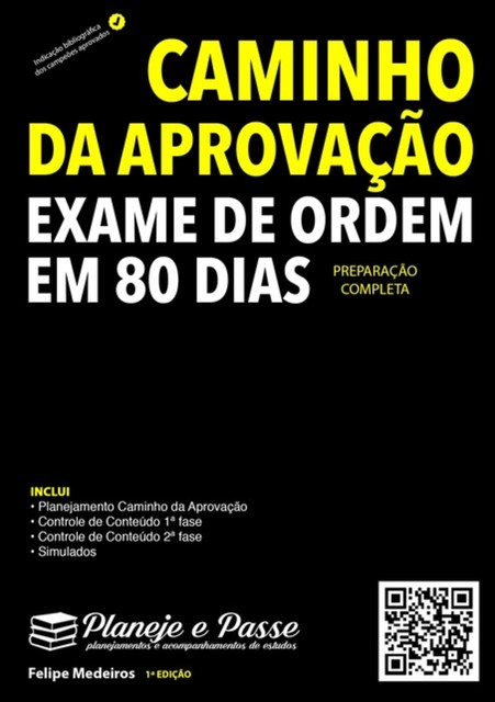 Caminho Da Aprovação Exame De Ordem Oab Em 80 Dias, Felipe Medeiros