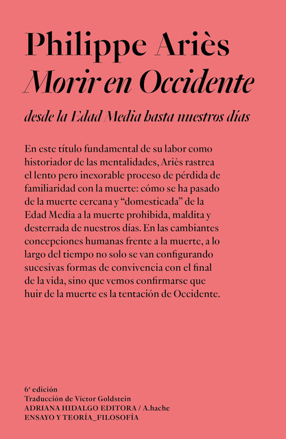 Morir en occidente, Philippe Ariès