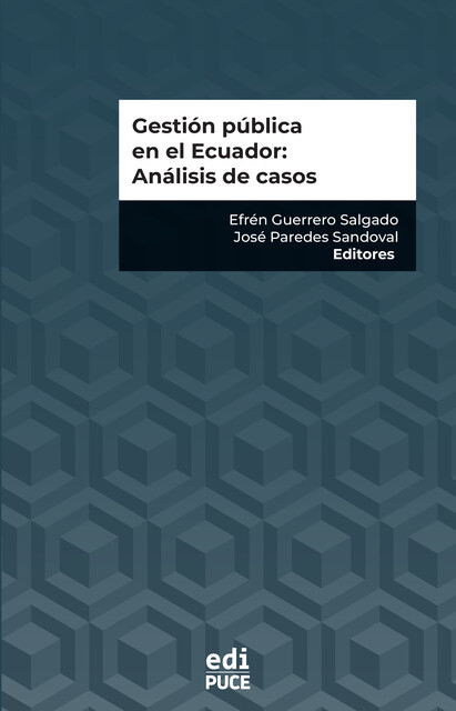 Gestión pública en el Ecuador: Análisis de casos, Efrén Guerrero Salgado, José Paredes Sandoval -Editores