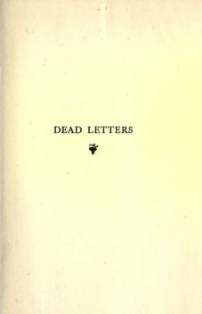 Dead letters, Maurice Baring