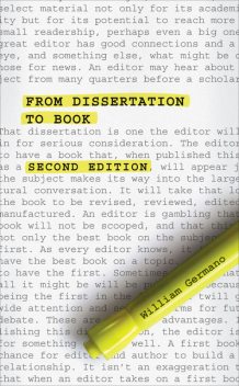 From Dissertation to Book, William Germano