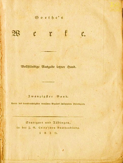 Nuoren Wertherin kärsimykset, Johann Wolfgang von Goethe