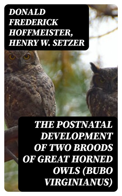 The Postnatal Development of Two Broods of Great Horned Owls (Bubo virginianus), Donald Frederick Hoffmeister, Henry W. Setzer
