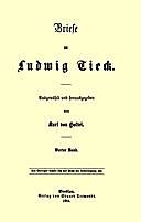 Briefe an Ludwig Tieck (4/4) Vierter Band, Various