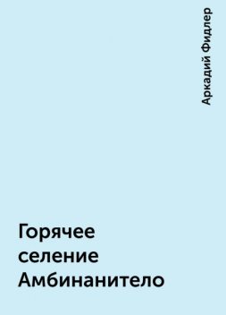 Горячее селение Амбинанитело, Аркадий Фидлер