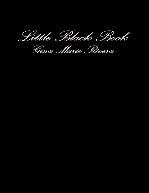 Little Black Book, Gina Marie Rivera