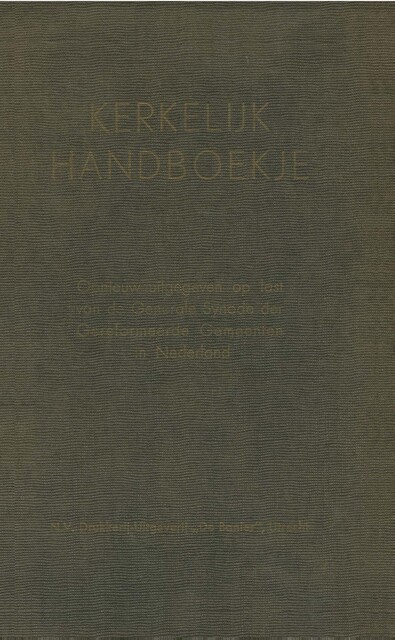 Kerkelijk handboekje, G.H. Kersten