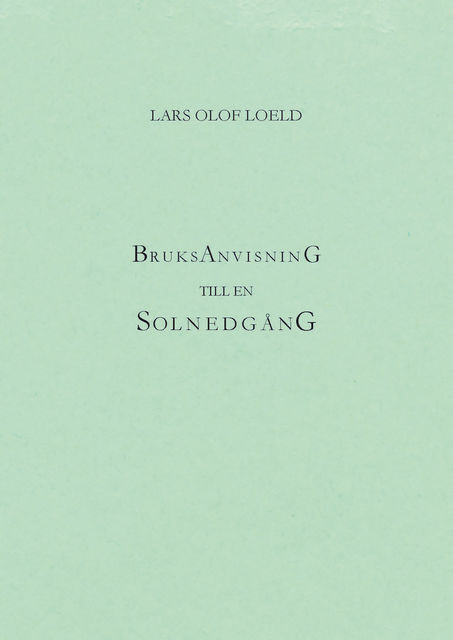Bruksanvisning till en solnedgång, Lars Olof Loeld