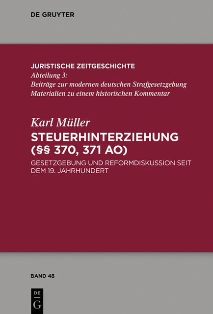 Steuerhinterziehung (§§ 370,371 AO), Karl Müller