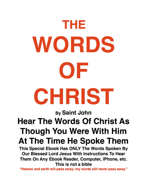 THE WORDS OF CHRIST By St JOHN, Joseph G Procopio