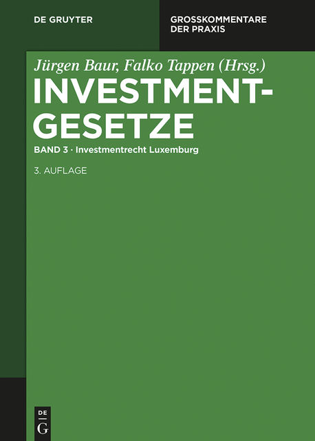 Investmentrecht Luxemburg, Tappen Baur
