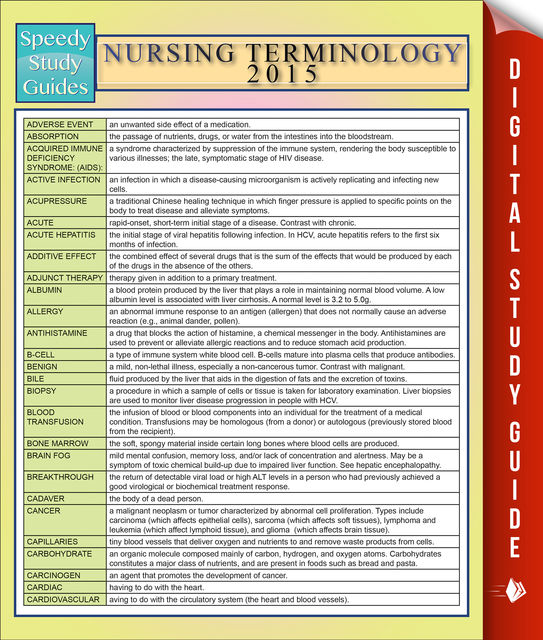 Nursing Terminology 2015, Speedy Publishing