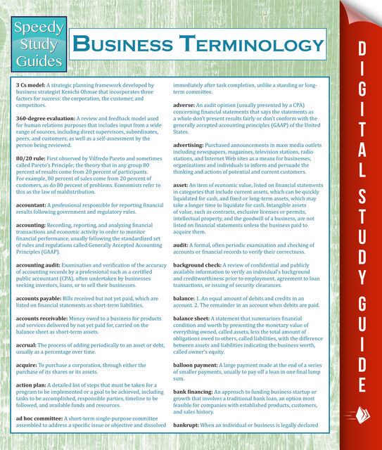 Business Terminology (Speedy Study Guides), Speedy Publishing