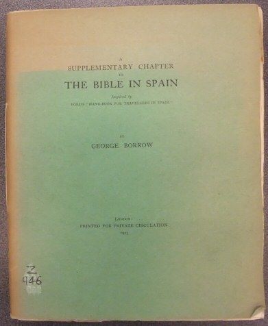 A Supplementary Chapter to the Bible in Spain, George Henry Borrow