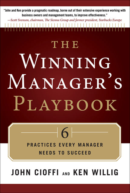 Winning Manager's Playbook, John Cioffi