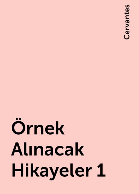 Örnek Alınacak Hikayeler 1, Cervantes